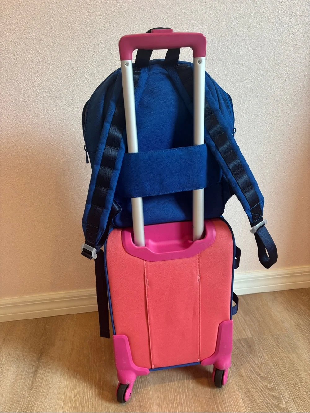 STATE Kids Backpack & Rolling Luggage Set with Neon Rainbow - Mini Logan
